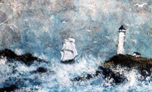 Tableau intitulé Côte et tempête